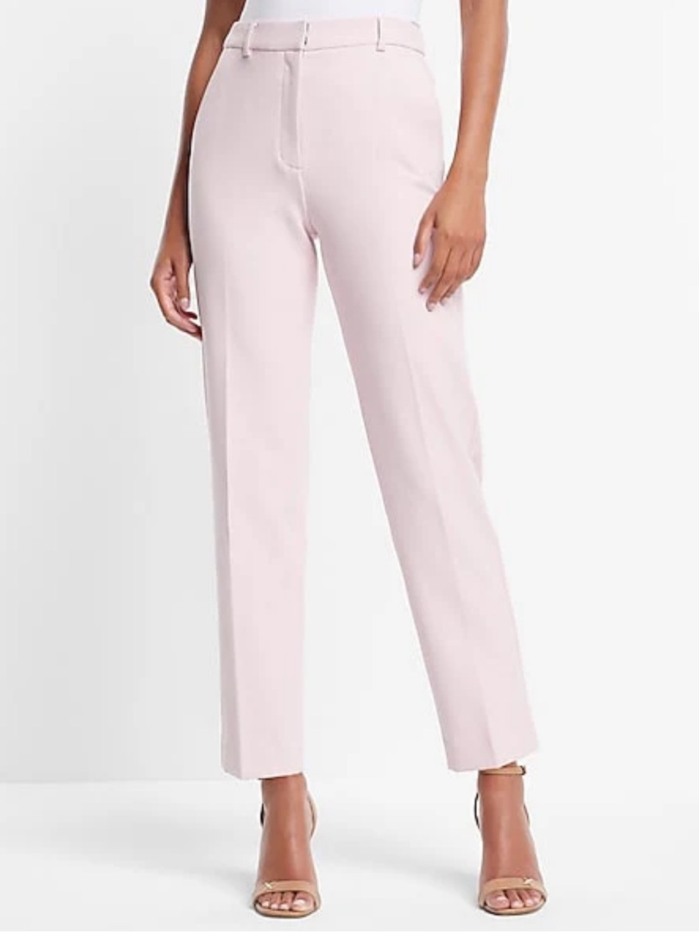 Express Straight Ankle High Rise Dress Pants in Light Pink - Size: Small NWT